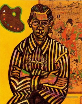 Portrait de E C Ricart Dadaïsme Peinture à l'huile